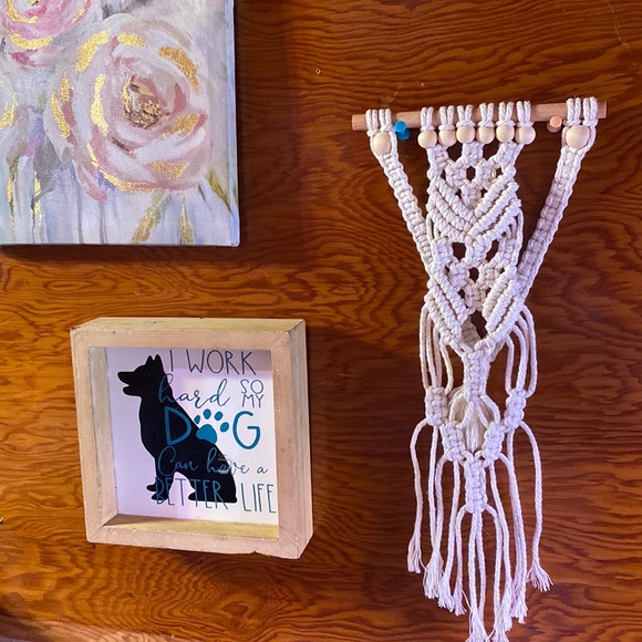 #. 36 Custom Hand Crafted one of a kind Macrame Hanging wall art - Picture 8 of 10